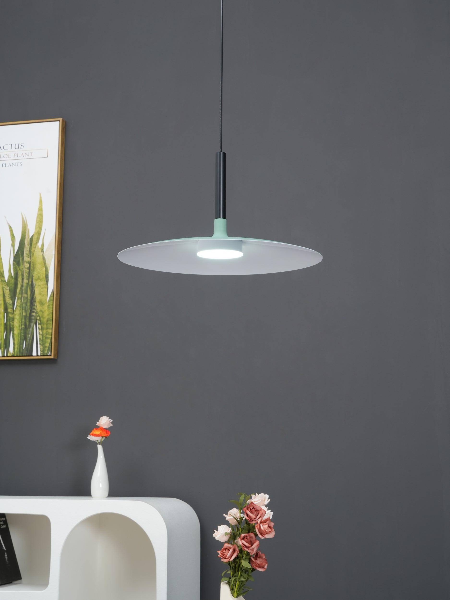 Lustra Pendant Lamp Aluminum Flat Disc-Neutral Decor