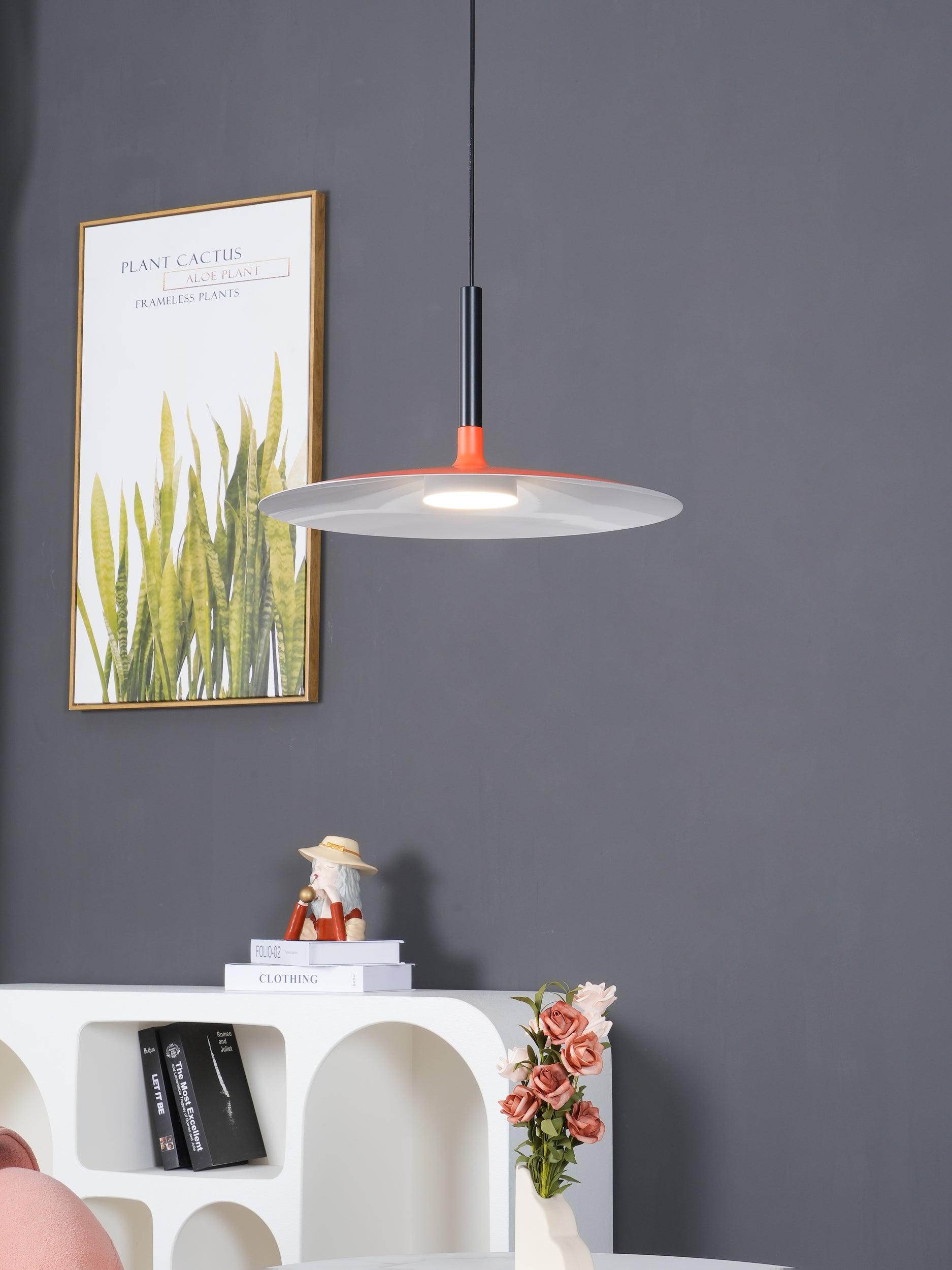 Lustra Pendant Lamp Aluminum Flat Disc-Neutral Decor