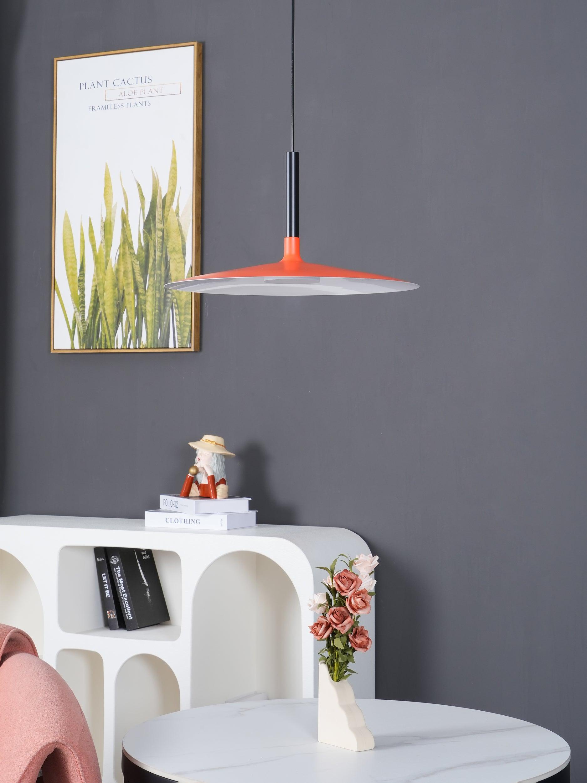 Lustra Pendant Lamp Aluminum Flat Disc-Neutral Decor