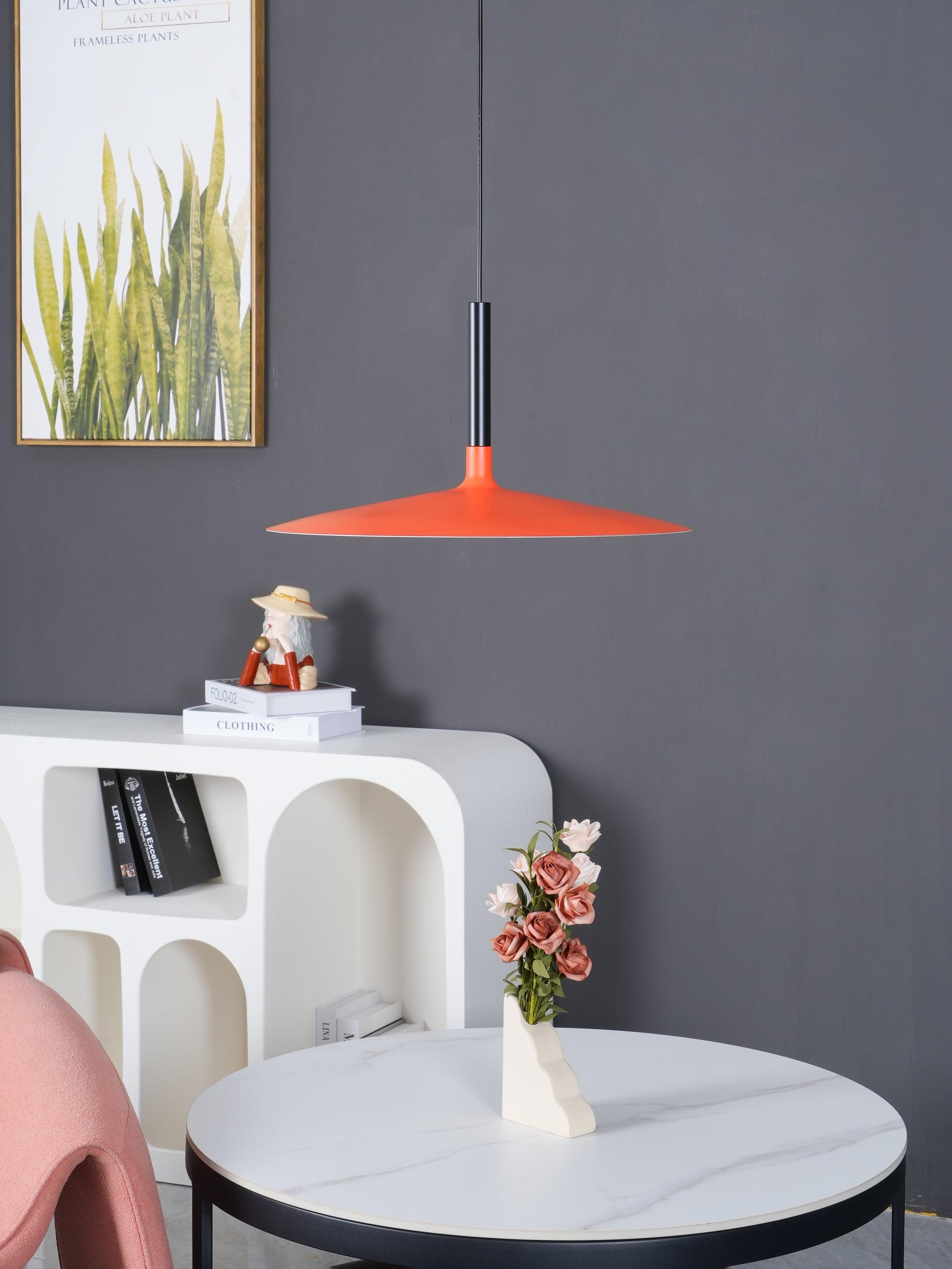 Lustra Pendant Lamp Aluminum Flat Disc-Neutral Decor
