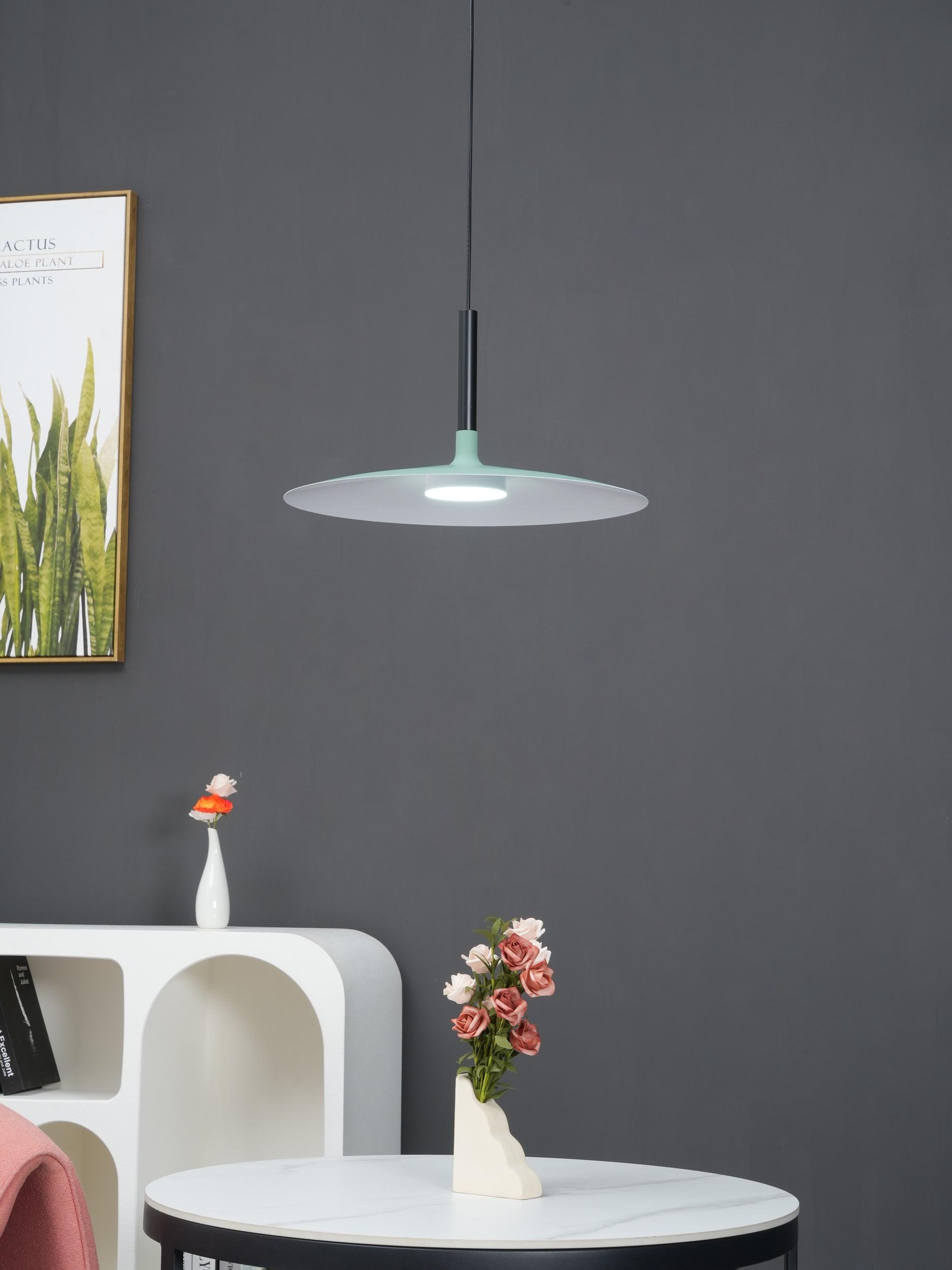 Lustra Pendant Lamp Aluminum Flat Disc-Neutral Decor