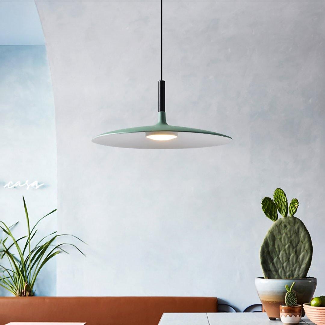 Lustra Pendant Lamp Aluminum Flat Disc-Neutral Decor
