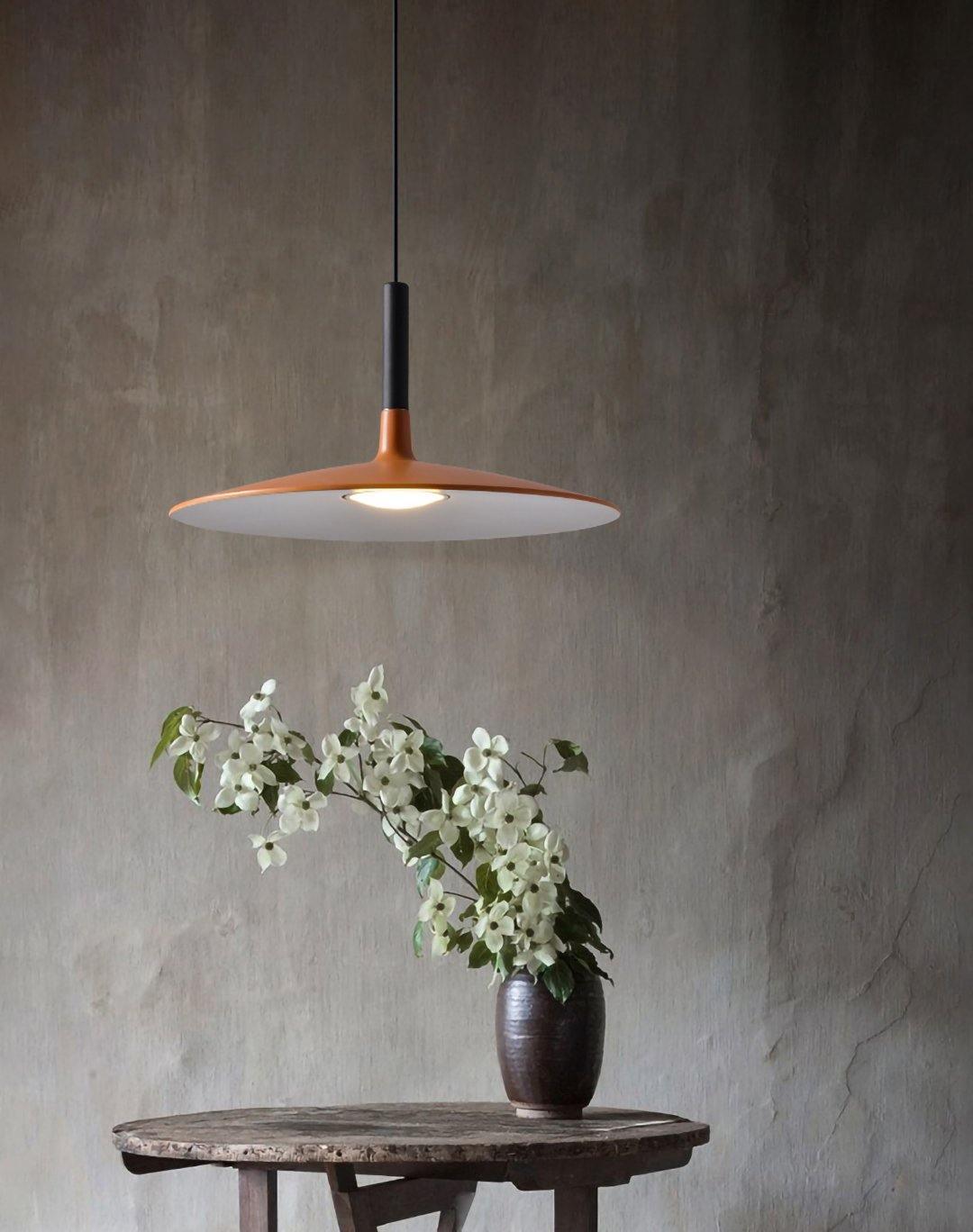 Lustra Pendant Lamp Aluminum Flat Disc-Neutral Decor