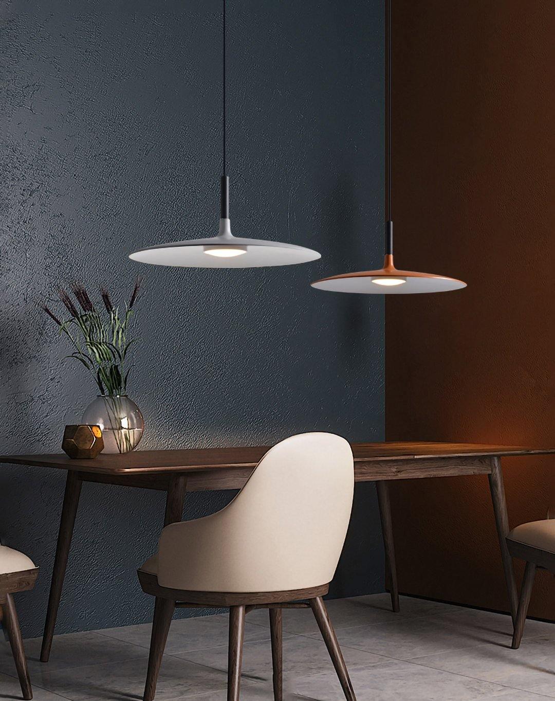 Lustra Pendant Lamp Aluminum Flat Disc-Neutral Decor