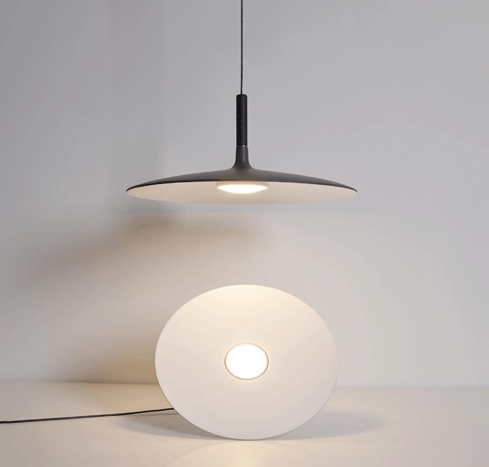Lustra Pendant Lamp Aluminum Flat Disc-Neutral Decor