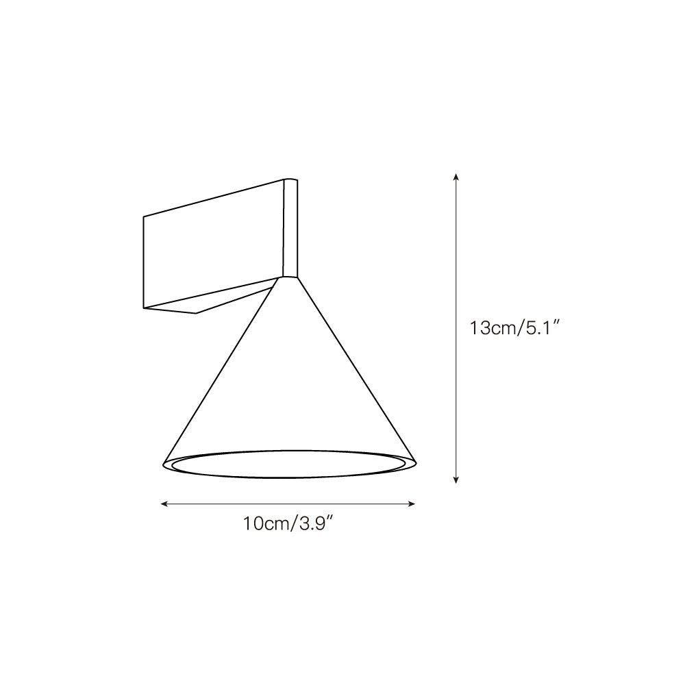Side view of the Apollo Aluminum Wall Lamp.