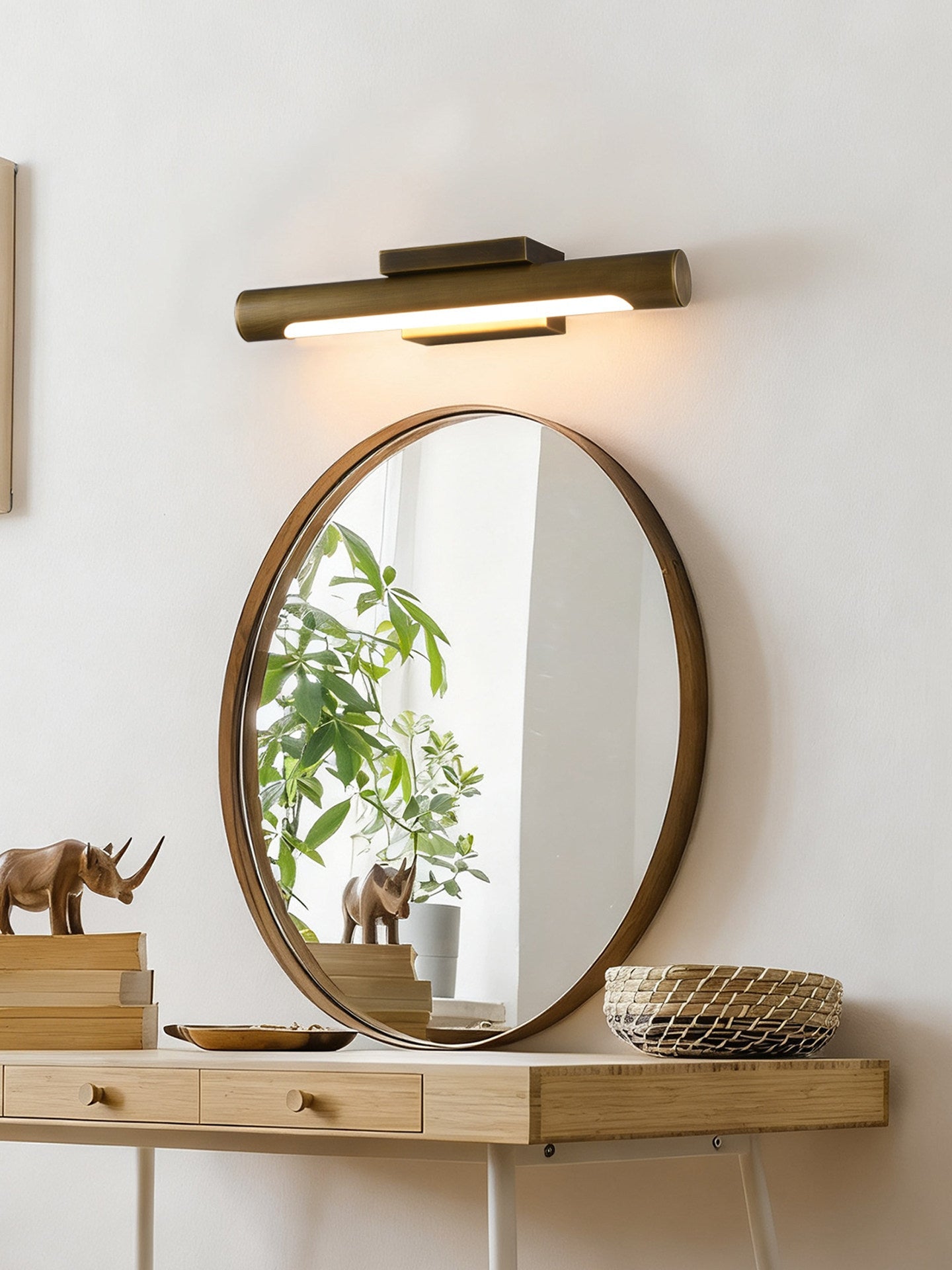 Apollo Brass Wall Light-Neutral Decor
