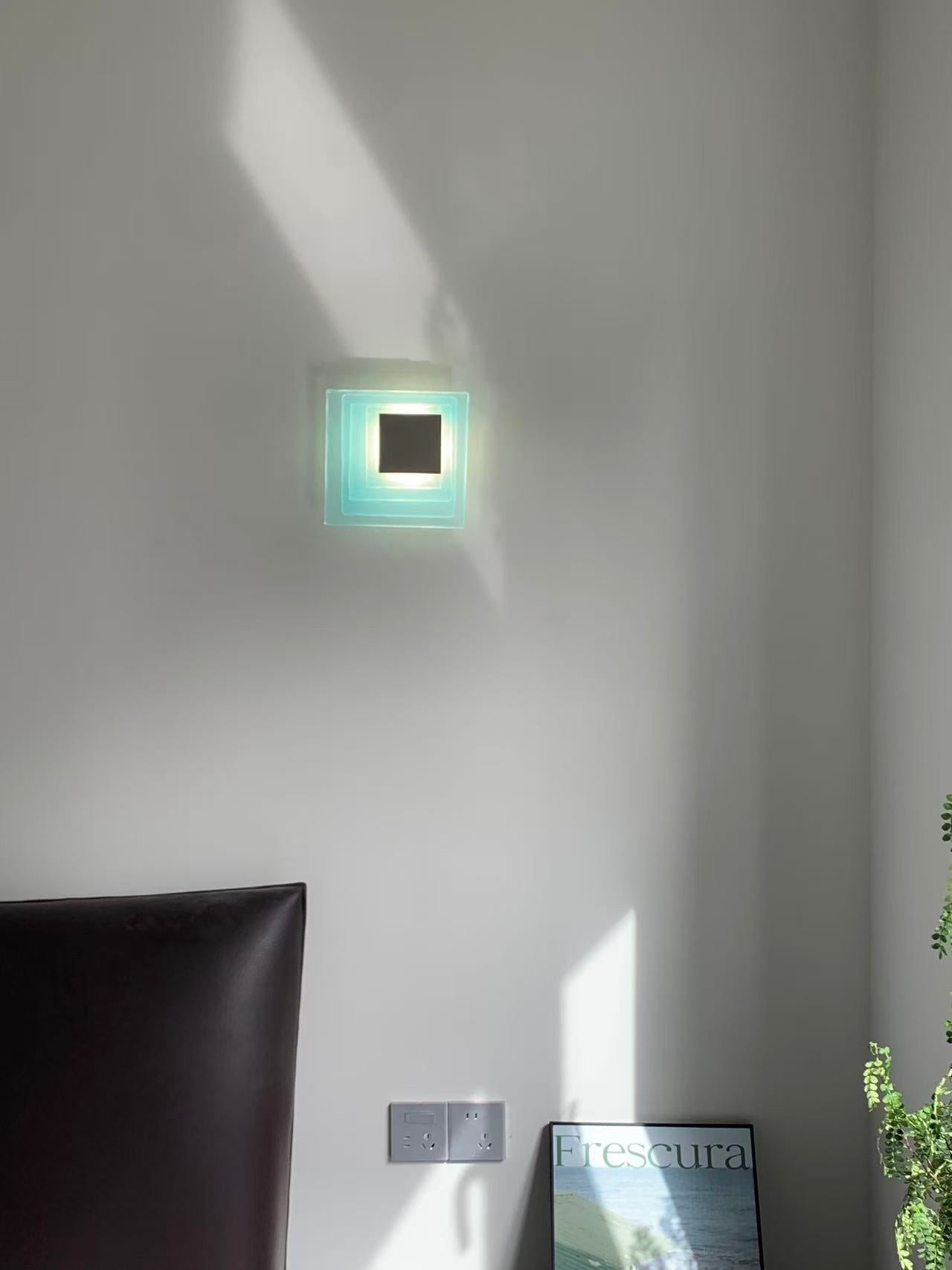 Cleo Glass Water Cube Cascade Sconce-Neutral Decor