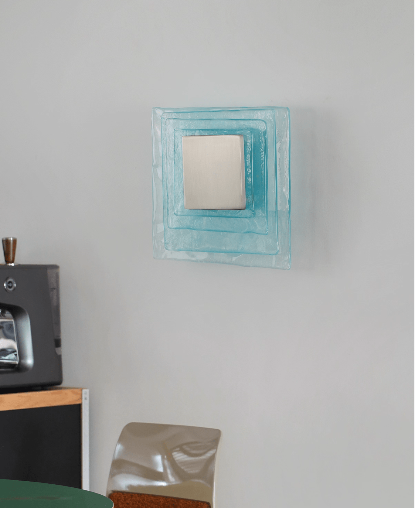 Cleo Glass Water Cube Cascade Sconce-Neutral Decor