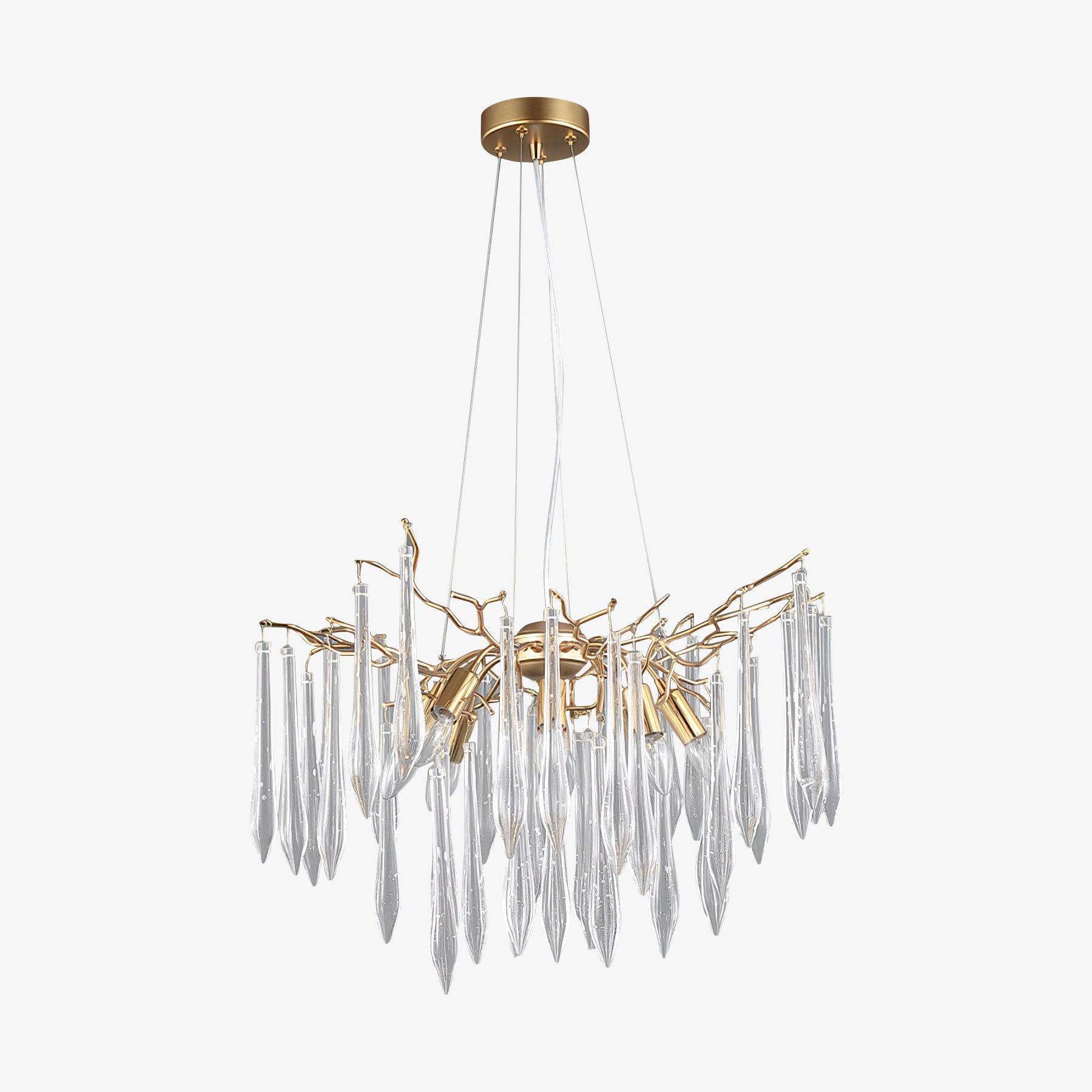 Clove Chandelier Branch Crystal Pendant Sculptural Artistic-Neutral Decor