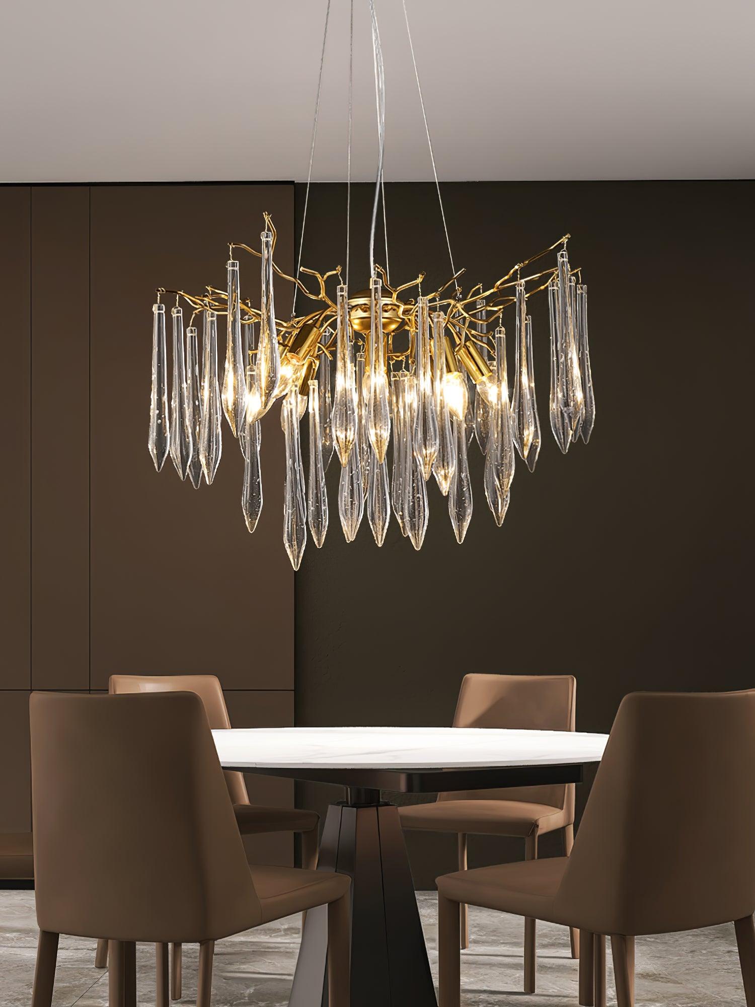 Clove Chandelier Branch Crystal Pendant Sculptural Artistic-Neutral Decor