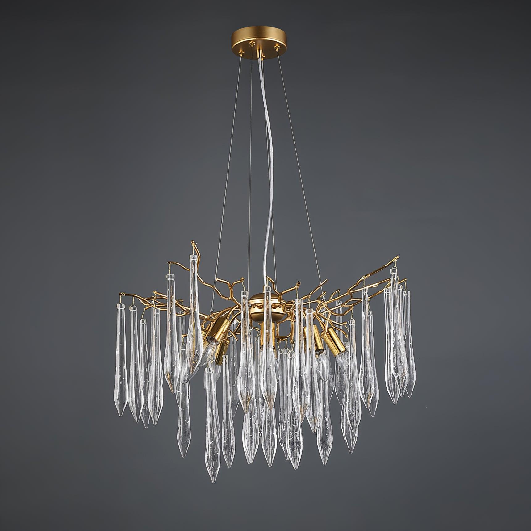 Clove Chandelier Branch Crystal Pendant Sculptural Artistic-Neutral Decor