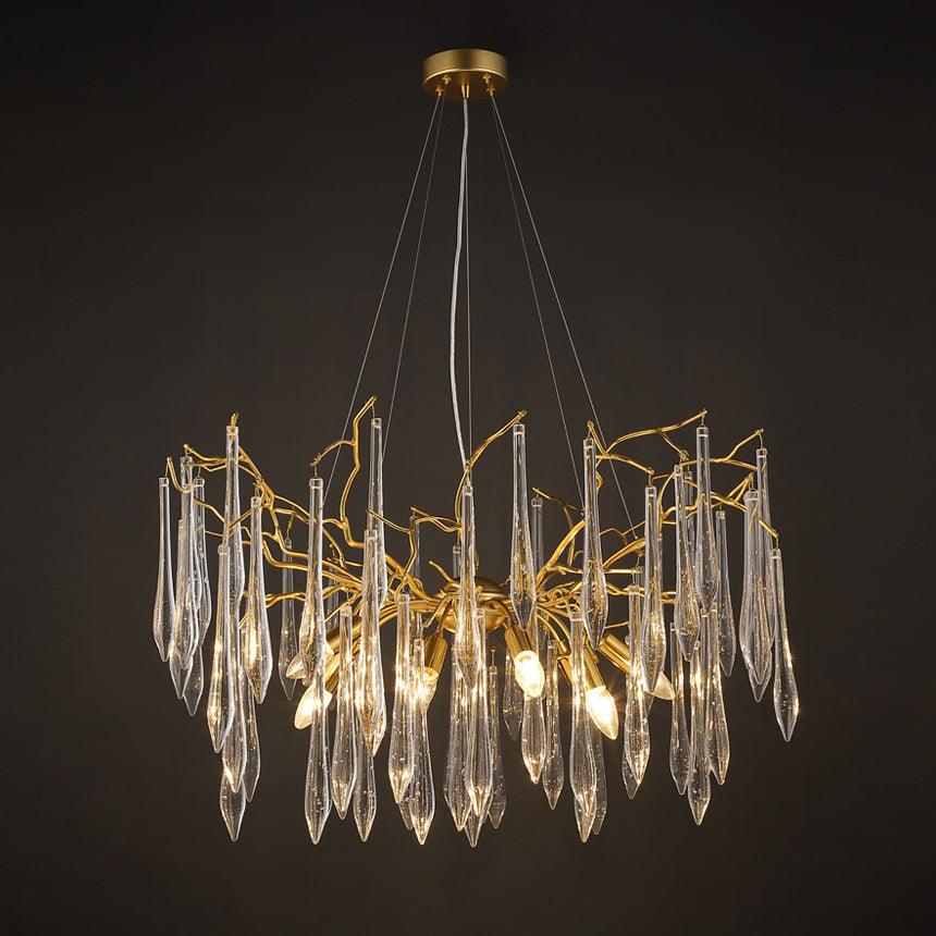 Clove Chandelier Branch Crystal Pendant Sculptural Artistic-Neutral Decor