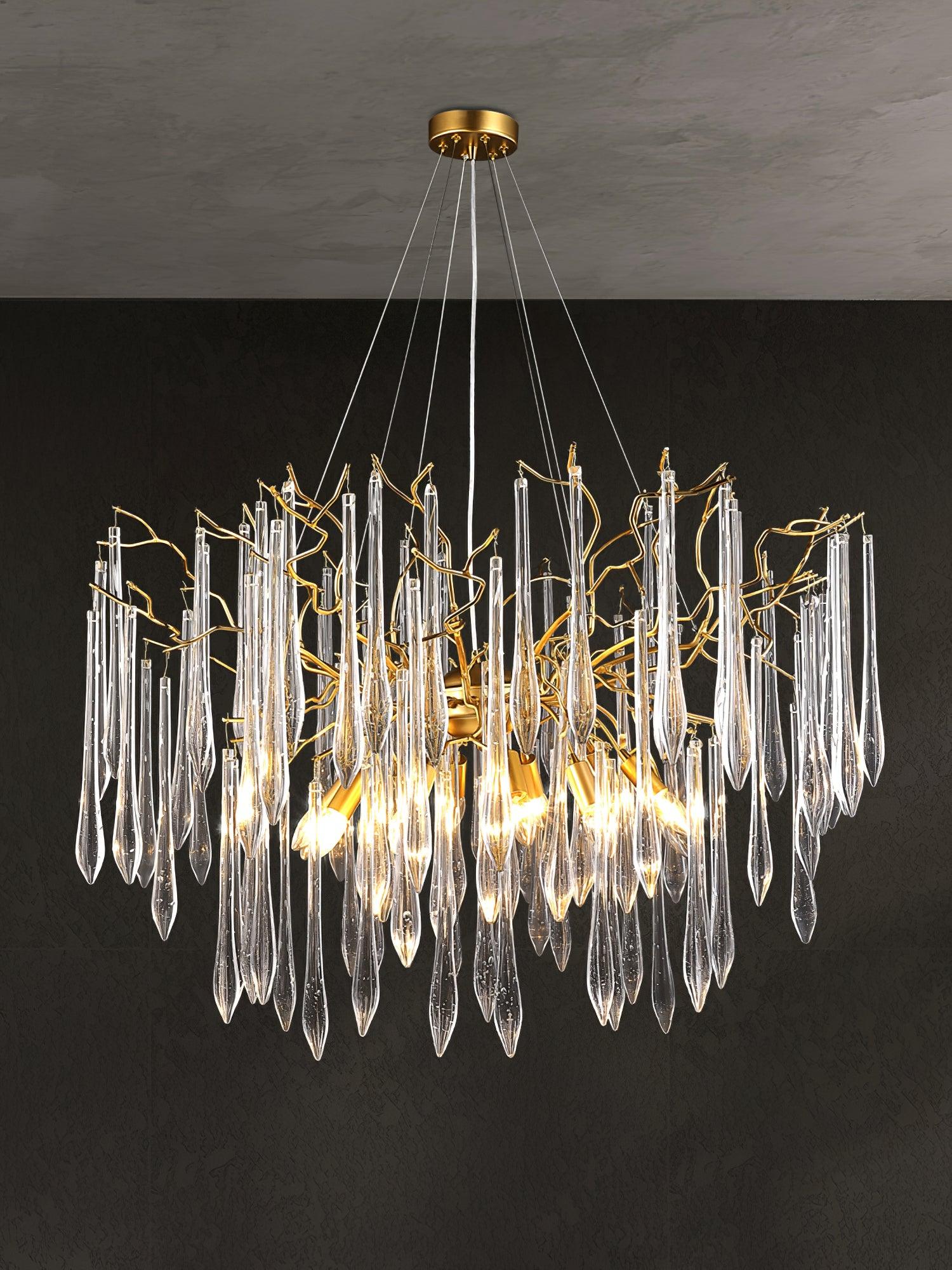 Clove Chandelier Branch Crystal Pendant Sculptural Artistic-Neutral Decor