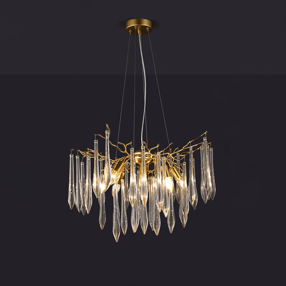 Clove Chandelier Branch Crystal Pendant Sculptural Artistic-Neutral Decor