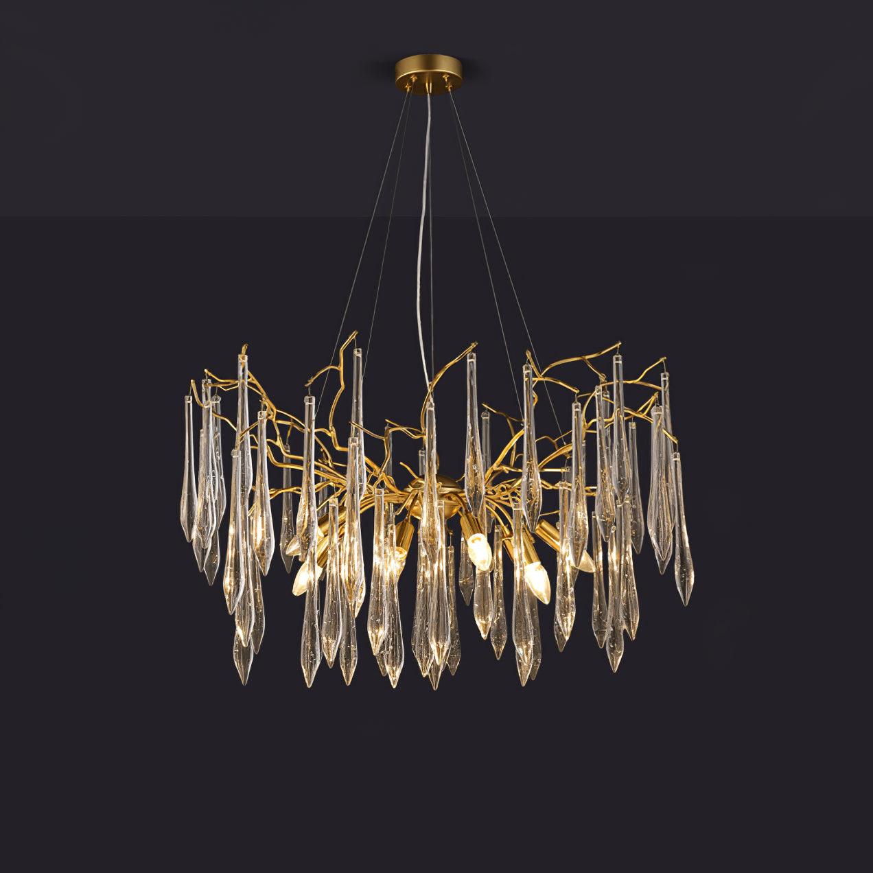 Clove Chandelier Branch Crystal Pendant Sculptural Artistic-Neutral Decor