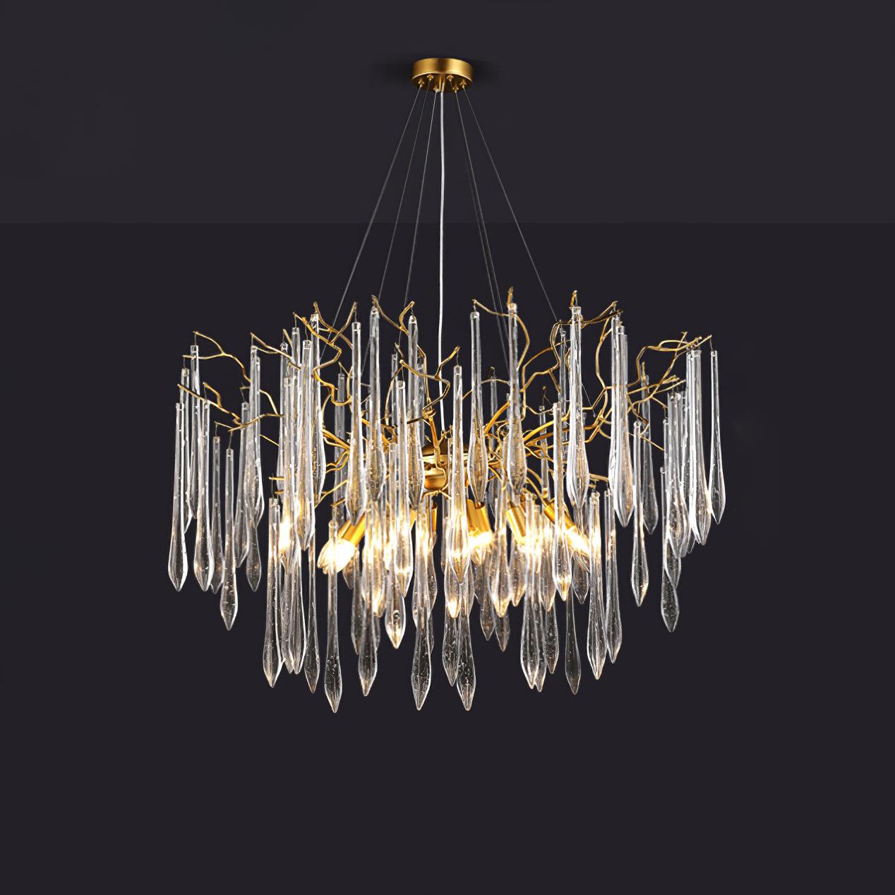 Clove Chandelier Branch Crystal Pendant Sculptural Artistic-Neutral Decor