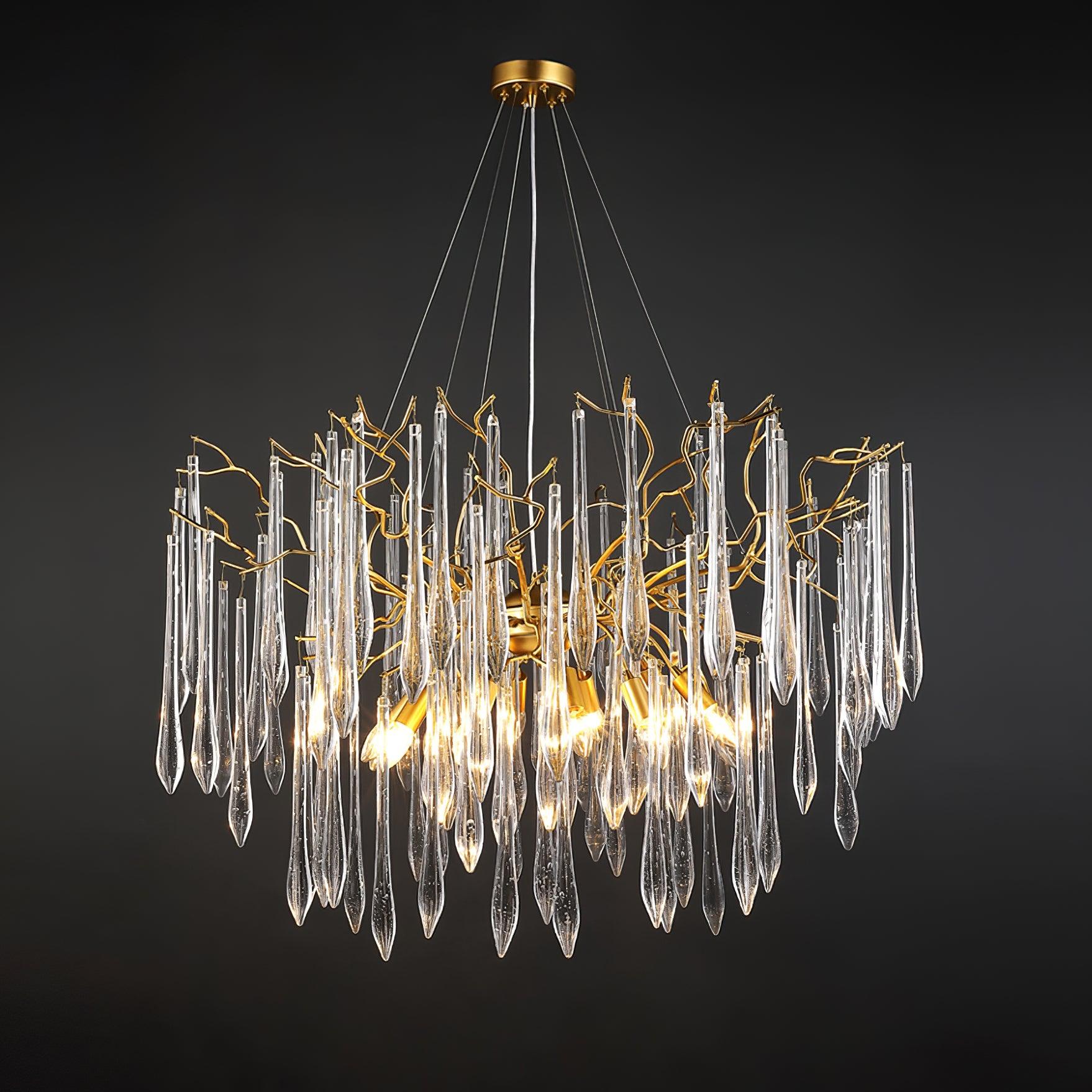 Clove Chandelier Branch Crystal Pendant Sculptural Artistic-Neutral Decor
