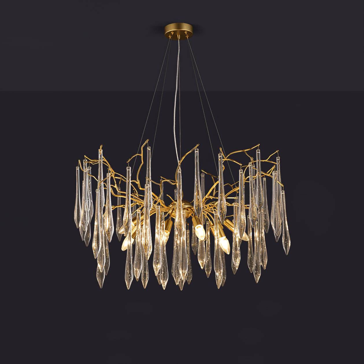Clove Chandelier Branch Crystal Pendant Sculptural Artistic-Neutral Decor