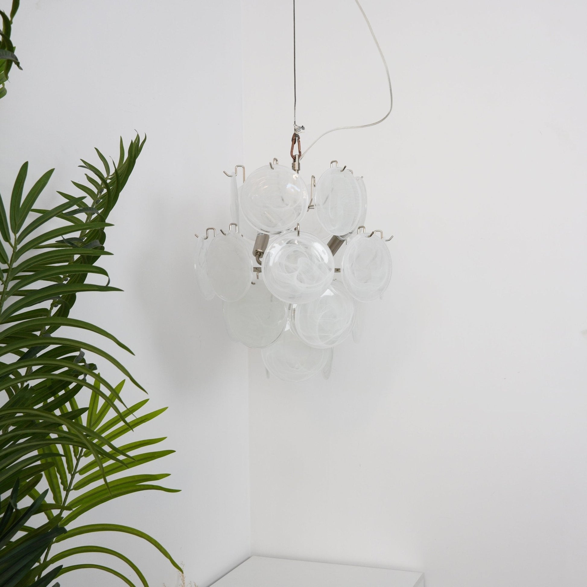 Aurora Chandelier Apricot Murano Glass Disc Layered Artistic-Neutral Decor