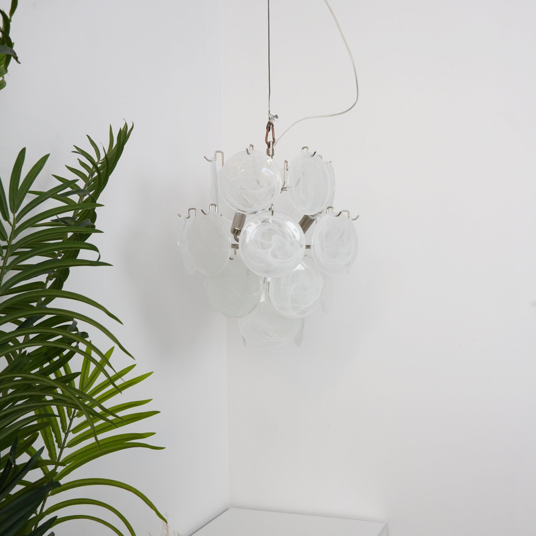 Aurora Chandelier Apricot Murano Glass Disc Layered Artistic-Neutral Decor