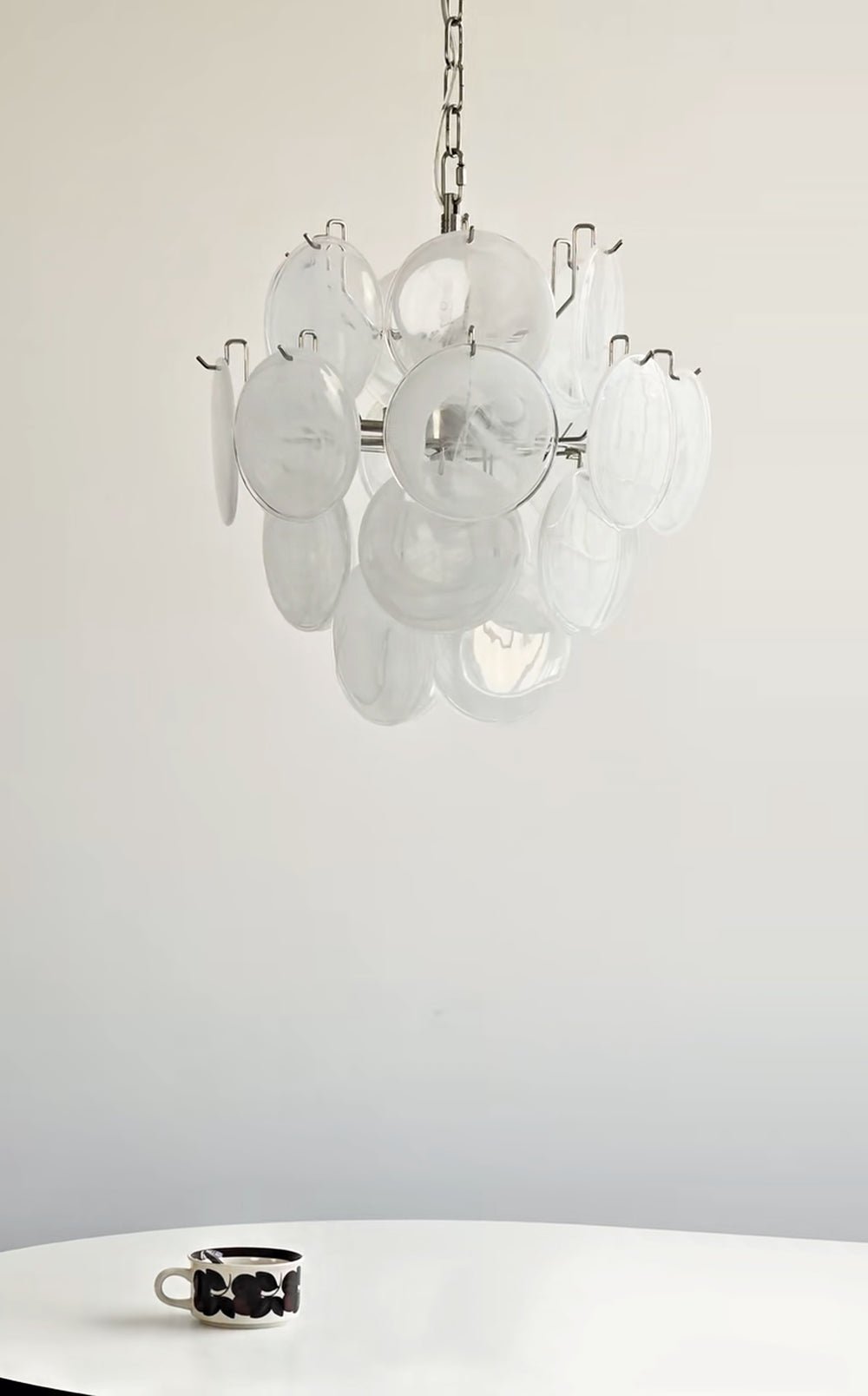 Aurora Chandelier Apricot Murano Glass Disc Layered Artistic-Neutral Decor
