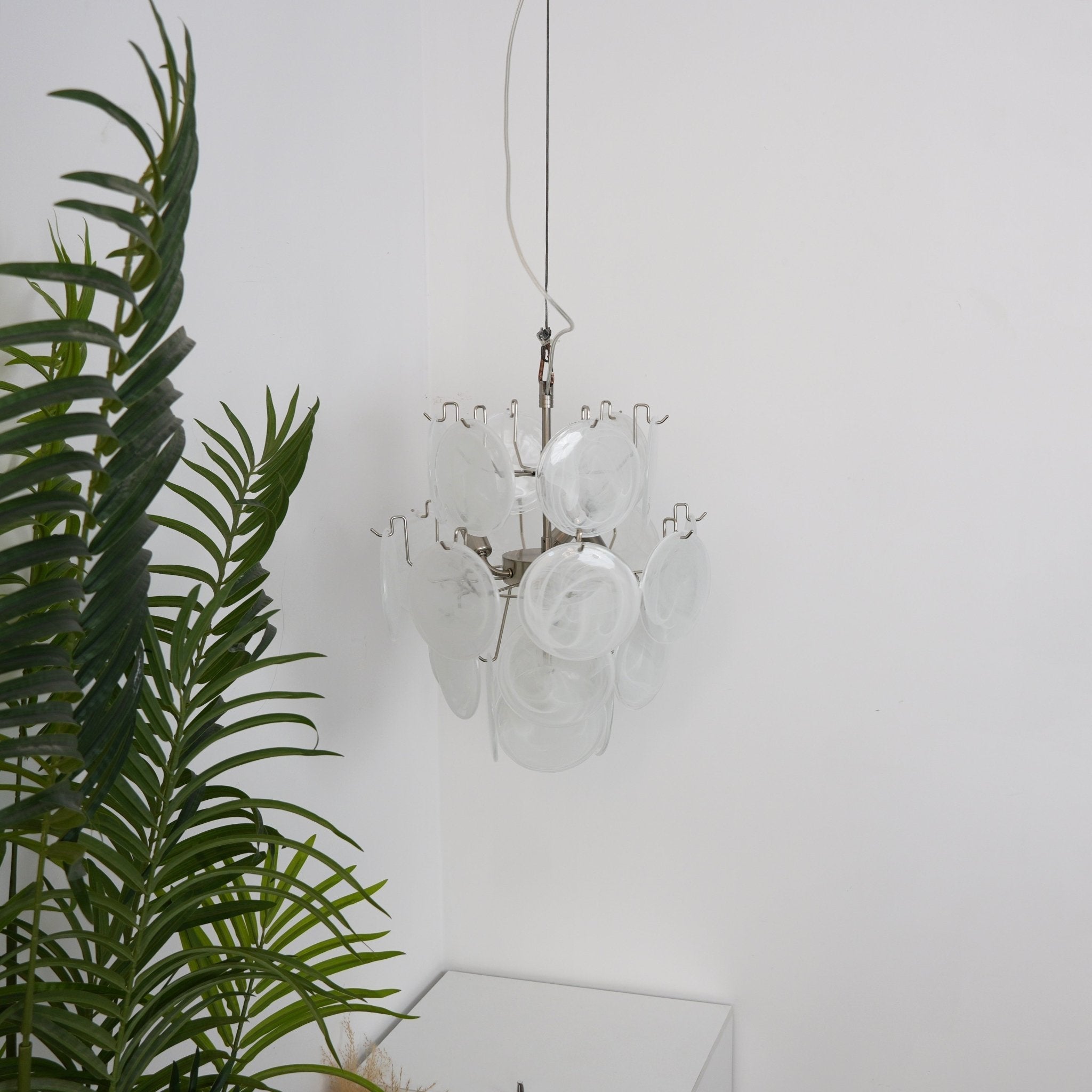 Aurora Chandelier Apricot Murano Glass Disc Layered Artistic-Neutral Decor