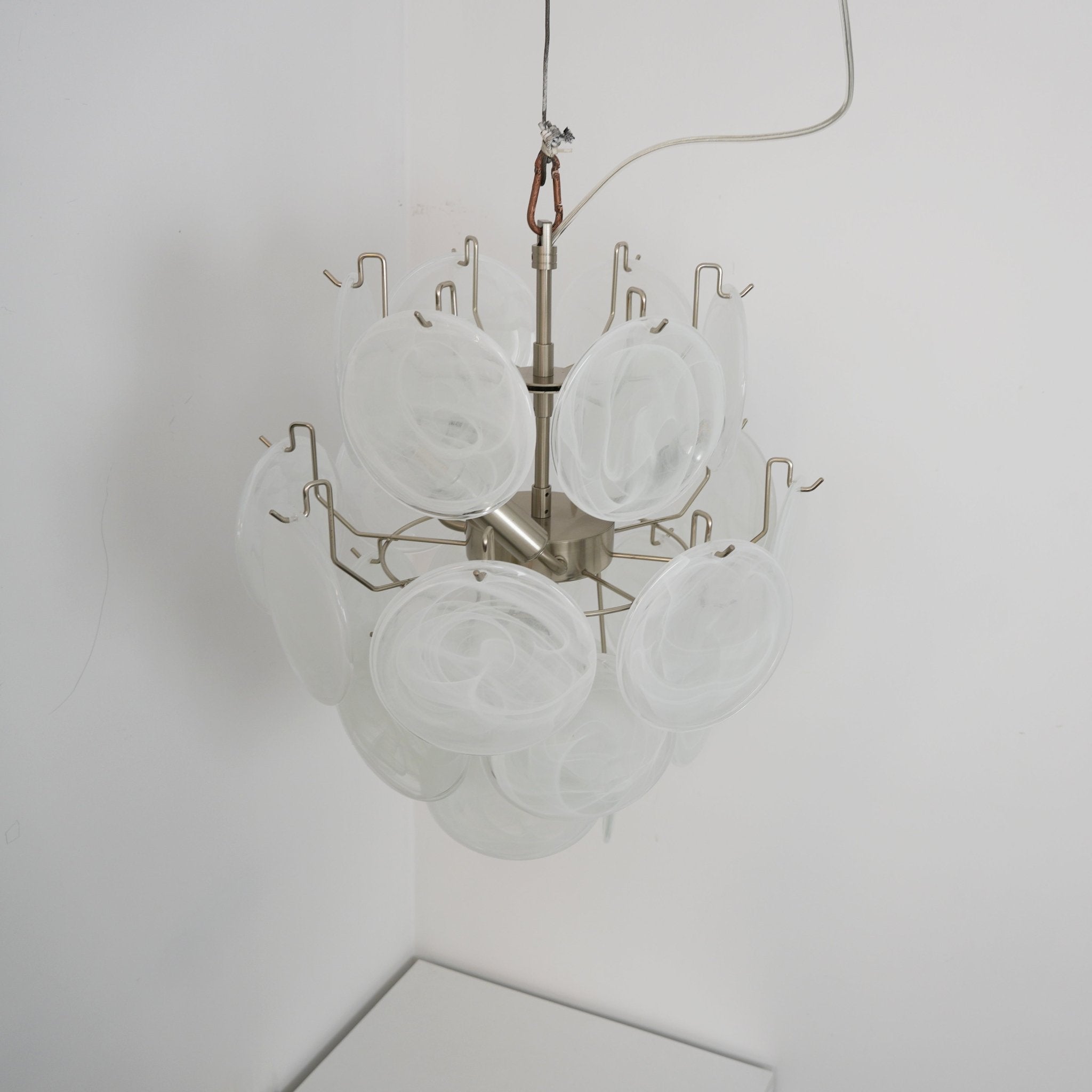 Aurora Chandelier Apricot Murano Glass Disc Layered Artistic-Neutral Decor