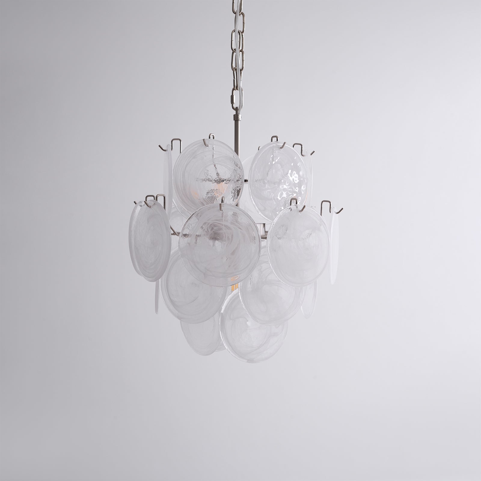 Aurora Chandelier Apricot Murano Glass Disc Layered Artistic-Neutral Decor