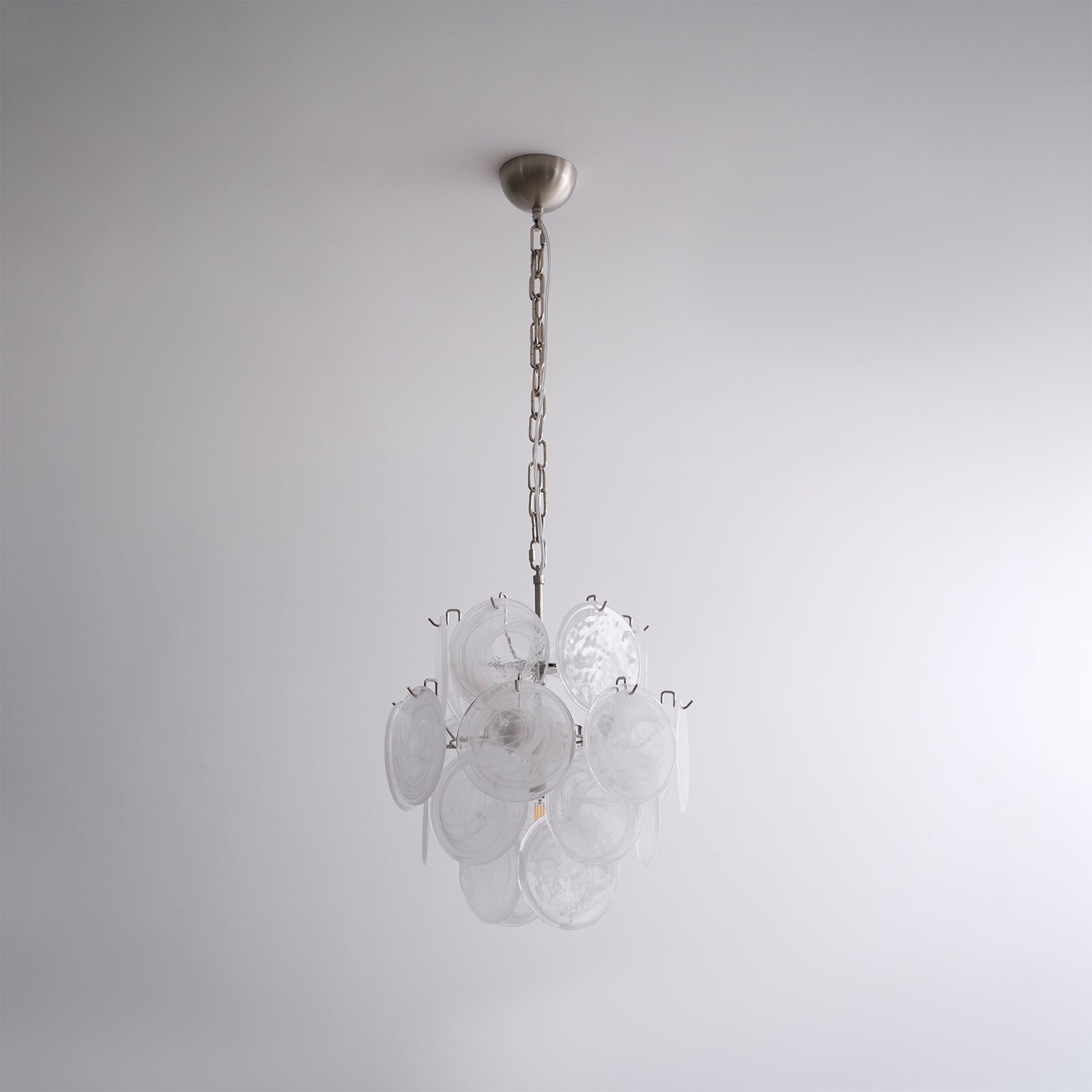Aurora Chandelier Apricot Murano Glass Disc Layered Artistic-Neutral Decor