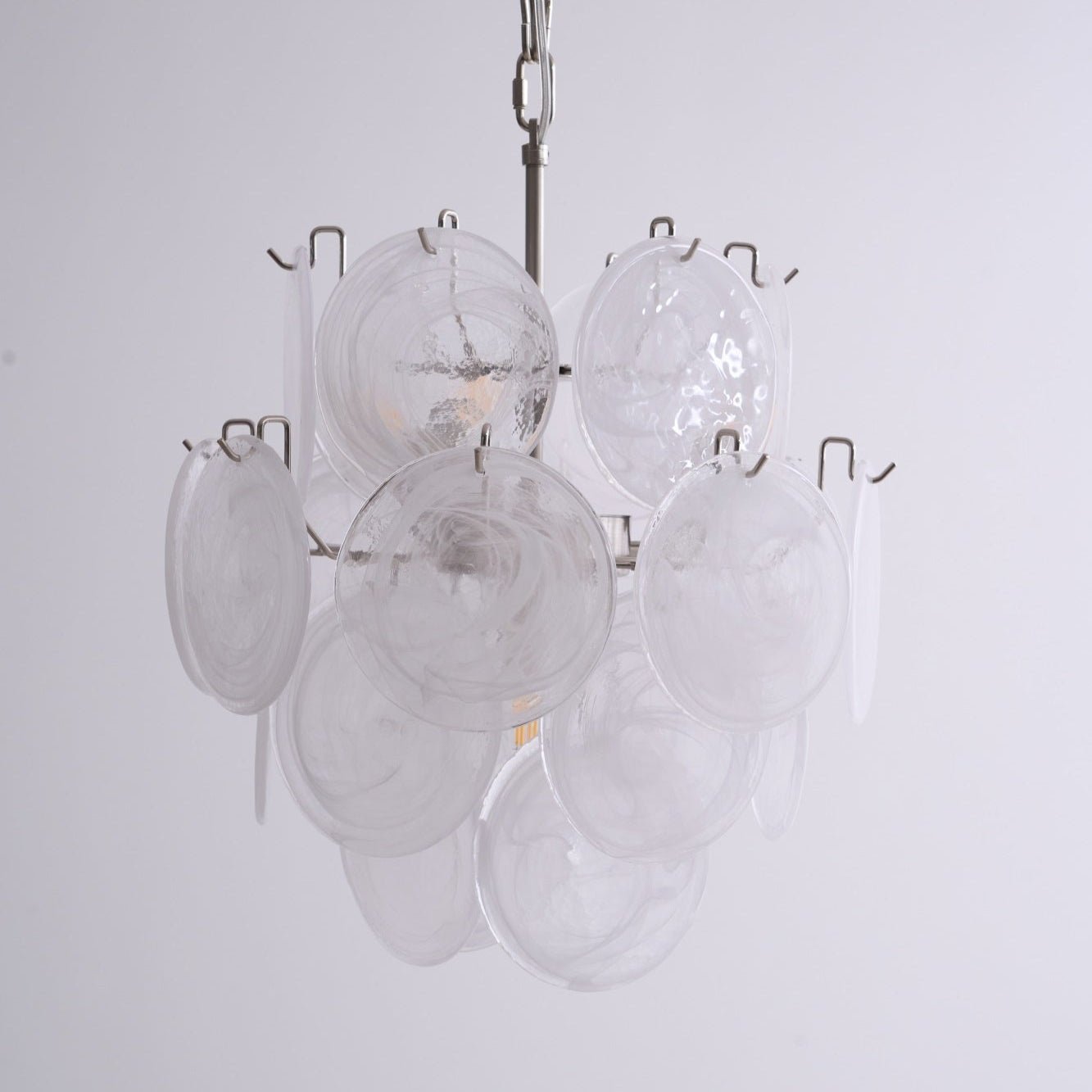Aurora Chandelier Apricot Murano Glass Disc Layered Artistic-Neutral Decor