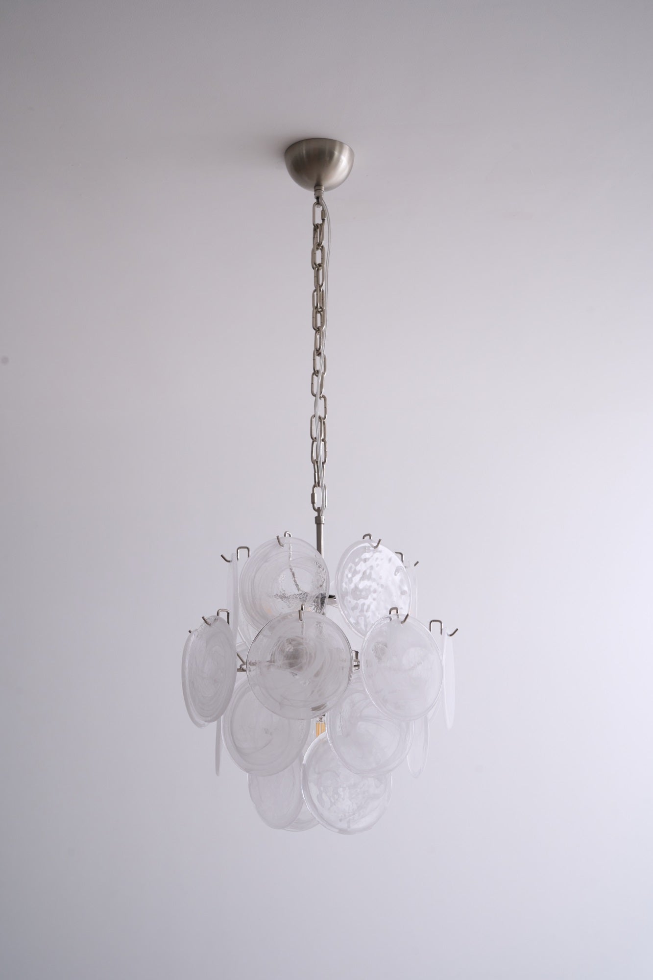 Aurora Chandelier Apricot Murano Glass Disc Layered Artistic-Neutral Decor