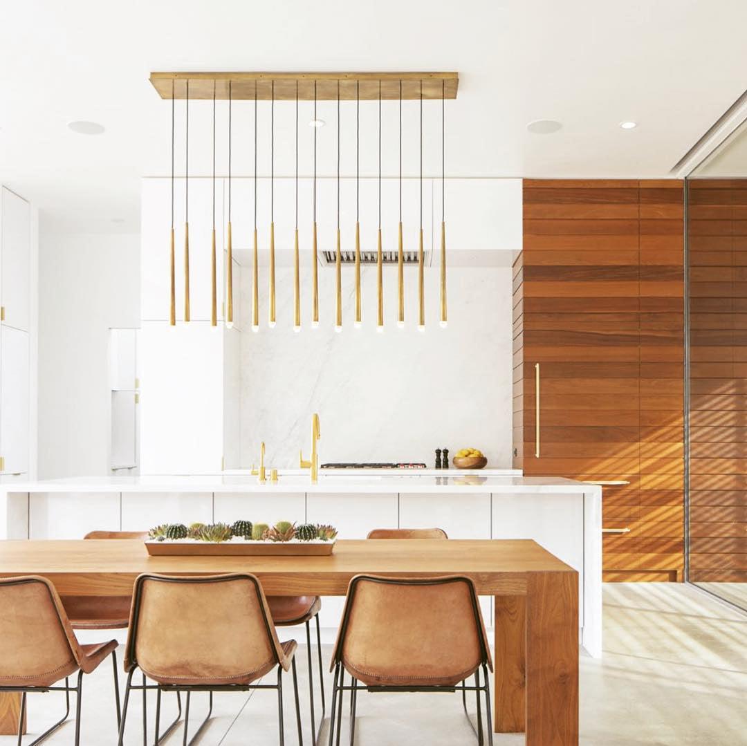 Chandelier with Polished Brass and Crystal Shades Minimalist