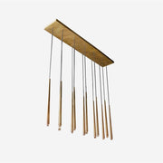 Chandelier with Polished Brass and Crystal Shades Minimalist