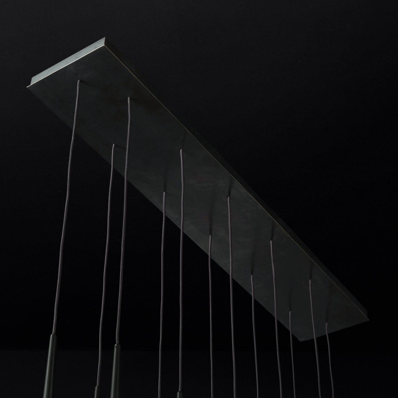Chandelier with Polished Brass and Crystal Shades Minimalist