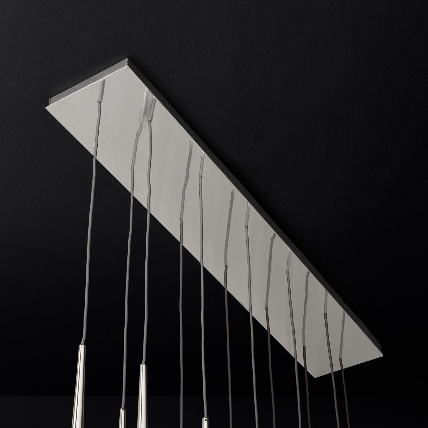 Chandelier with Polished Brass and Crystal Shades Minimalist