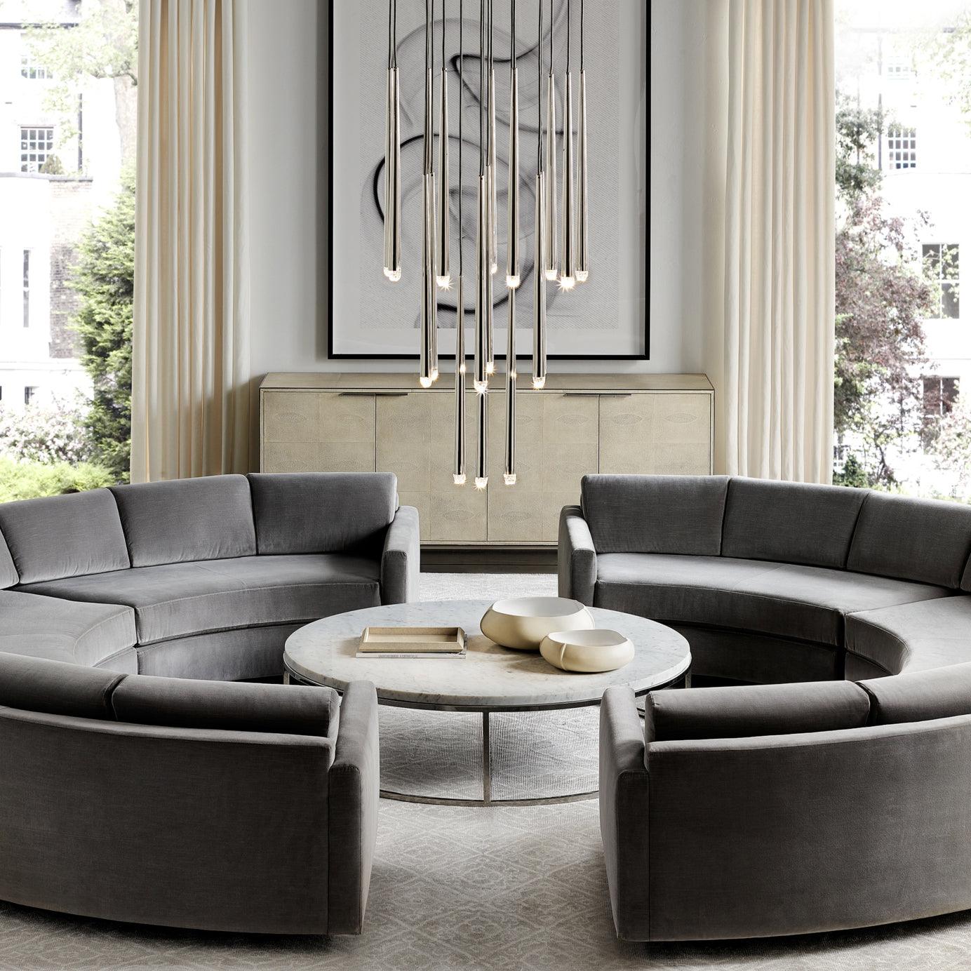 Larry Chandelier Crystal Brass Blackened Silver Staircase-Neutral Decor