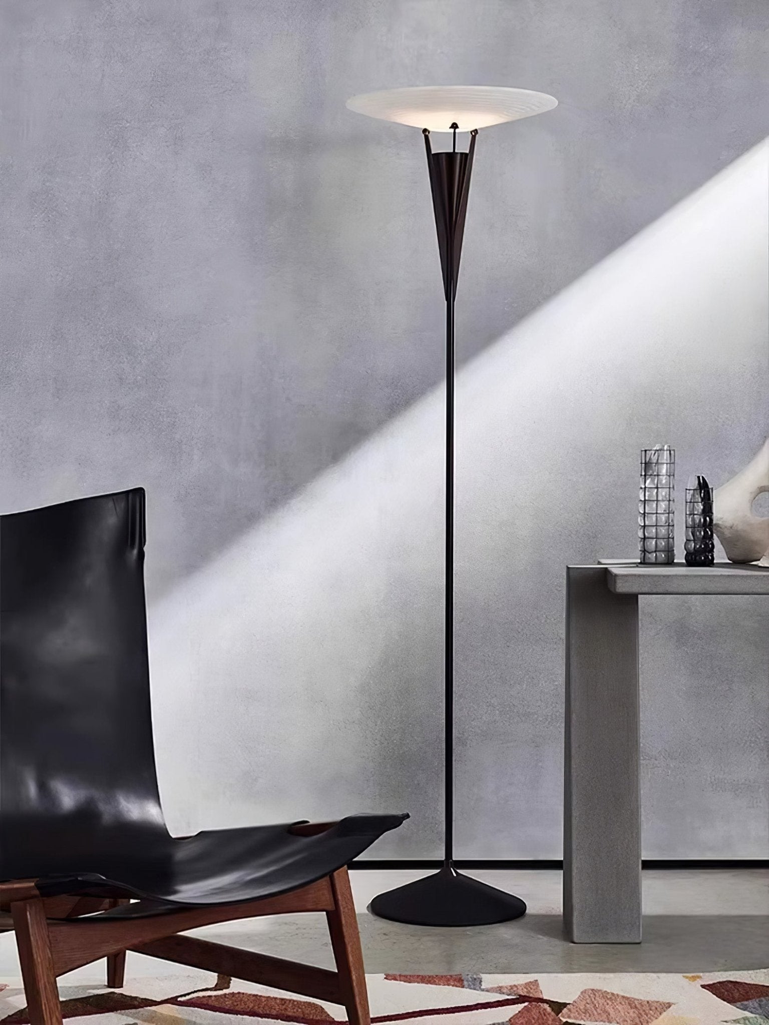 Veloros Cone Alabaster Floor Lamp-Neutral Decor