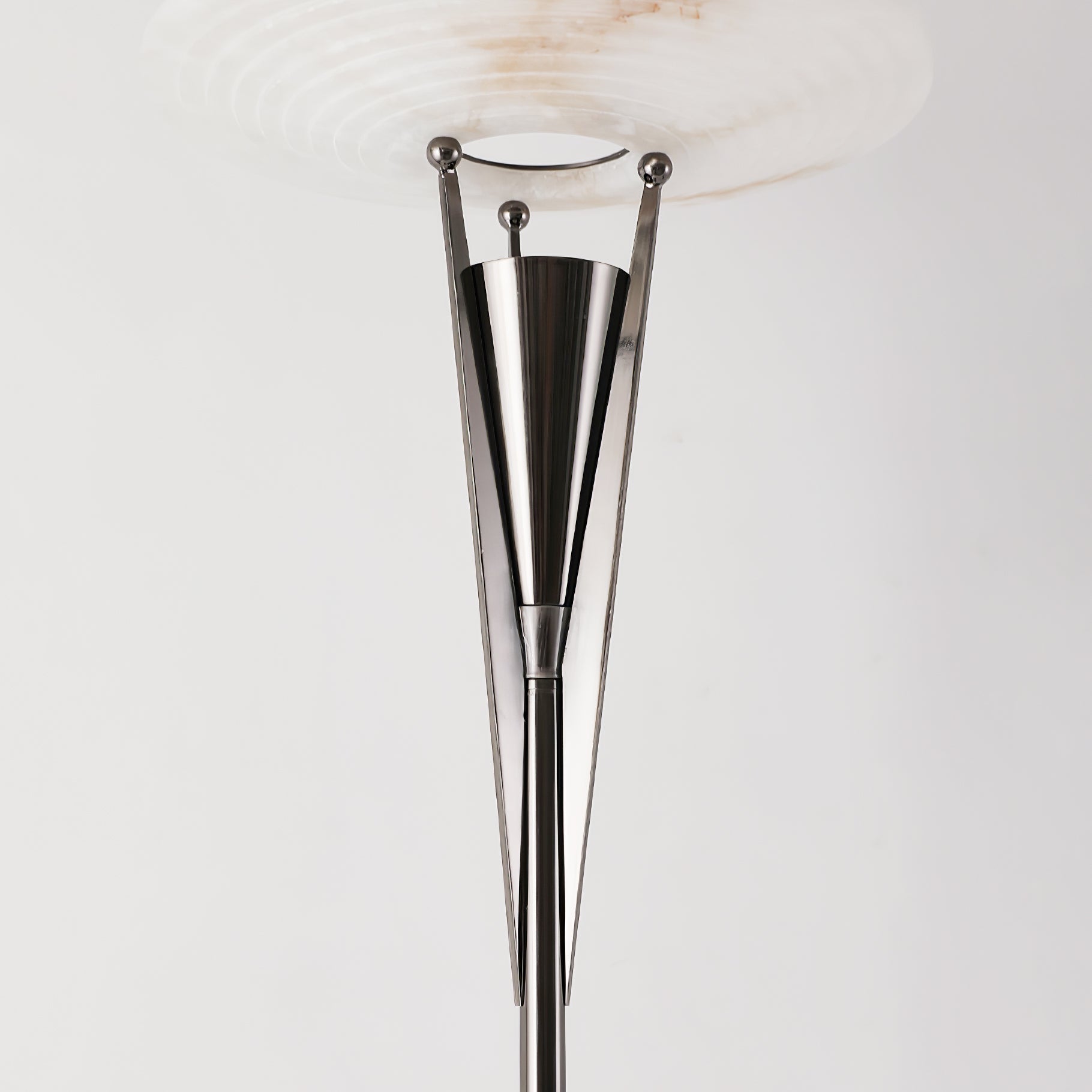 Veloros Cone Alabaster Floor Lamp-Neutral Decor