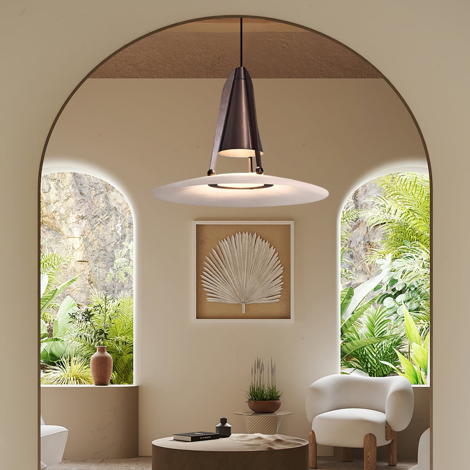 Aragon Pendant Light Alabaster  Fusion