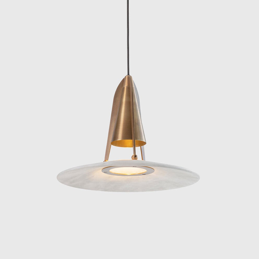 Halen Pendant Light Alabaster Fusion-Neutral Decor