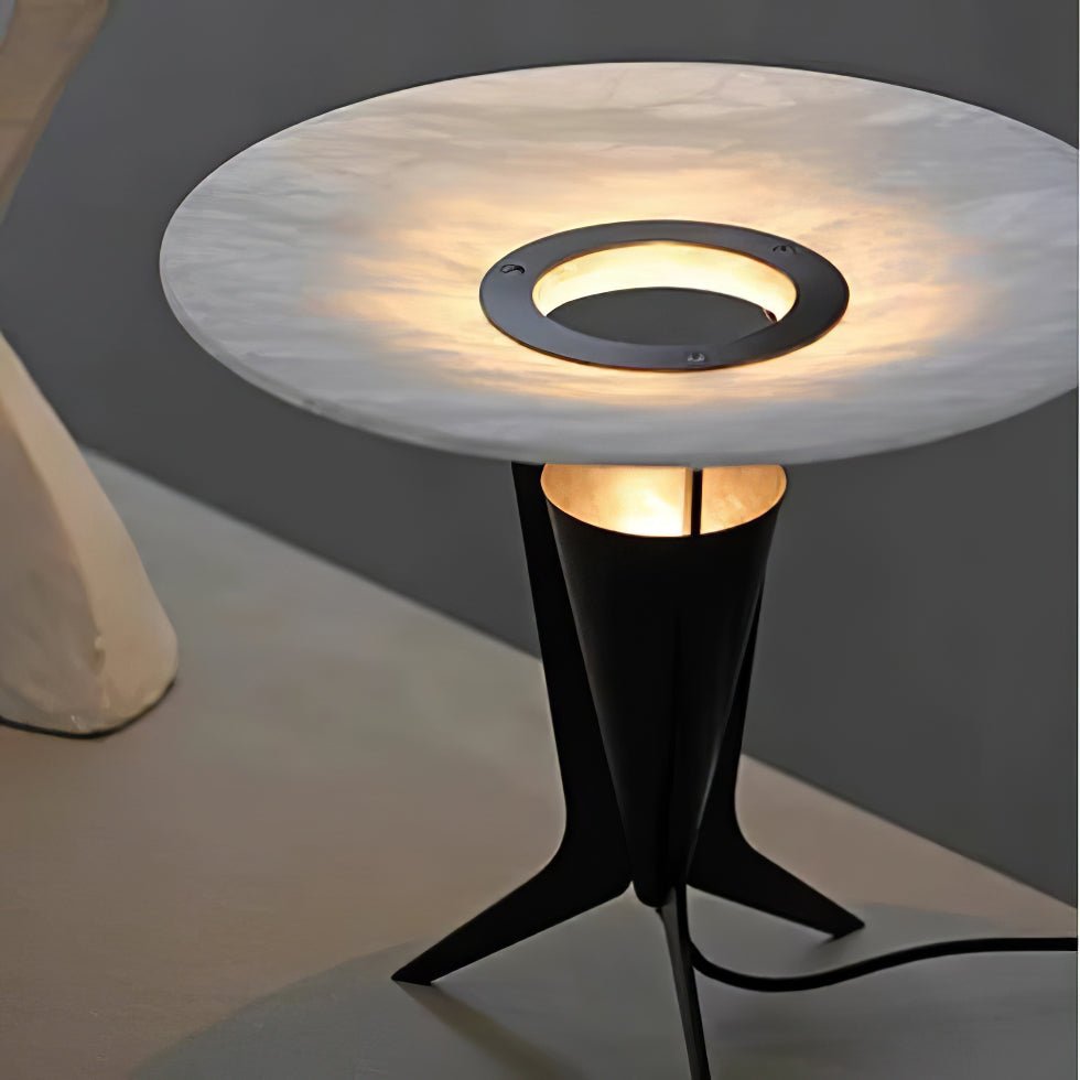 Eurtalus Alabaster Top Table Lamp-Neutral Decor