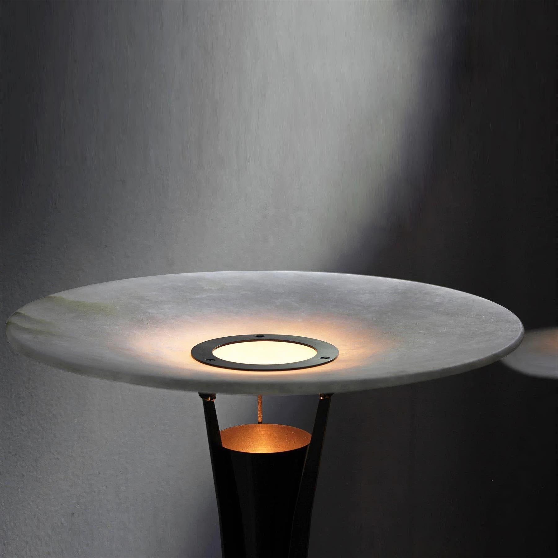 Eurtalus Alabaster Top Table Lamp-Neutral Decor