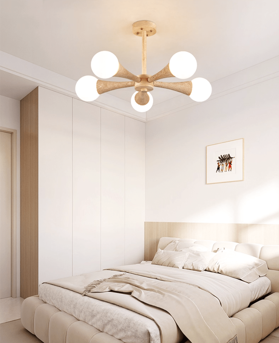 Arbor Travertine Chandelier-Neutral Decor