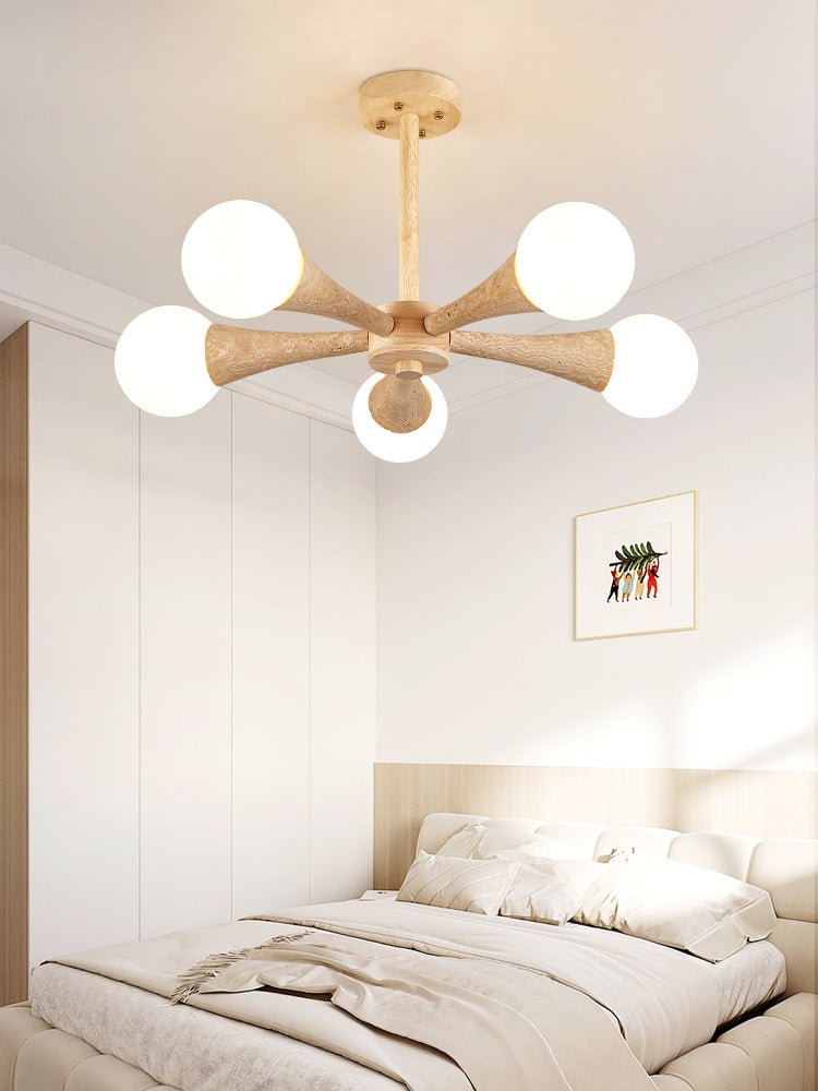 Arbor Travertine Chandelier-Neutral Decor