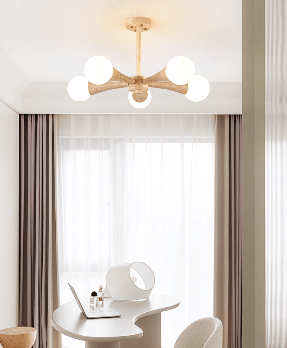 Arbor Travertine Chandelier-Neutral Decor
