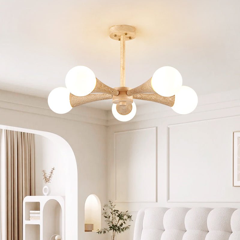 Arbor Travertine Chandelier-Neutral Decor