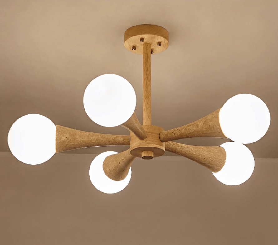 Arbor Travertine Chandelier-Neutral Decor