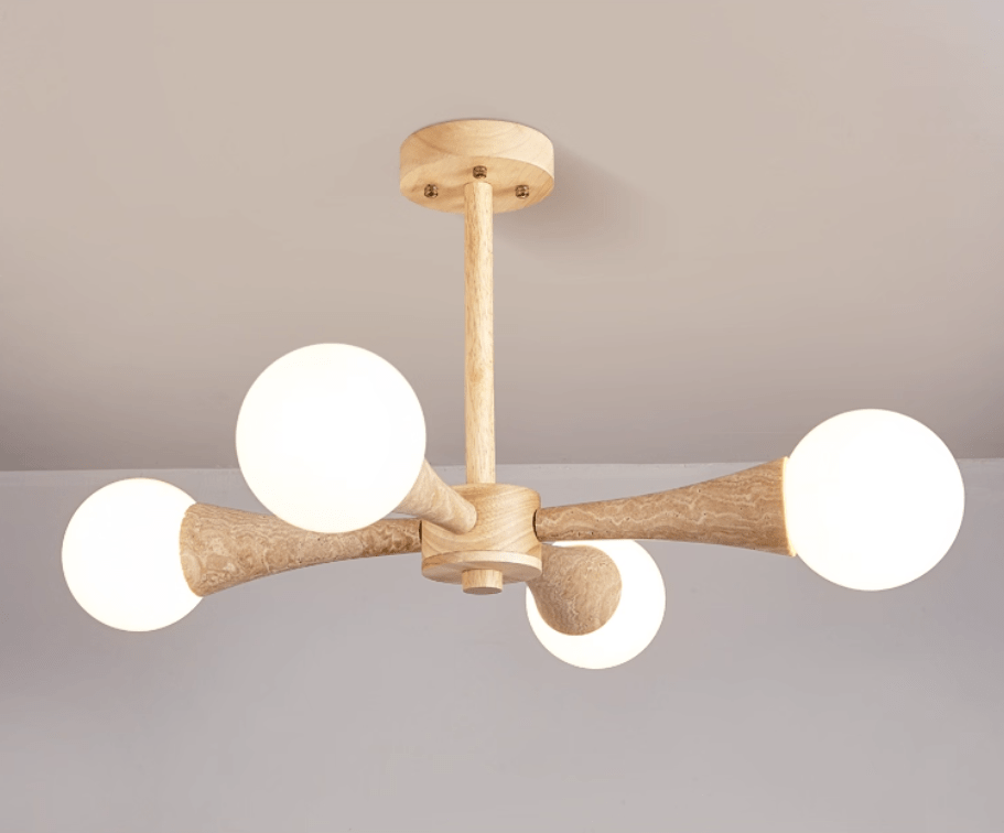 Arbor Travertine Chandelier-Neutral Decor