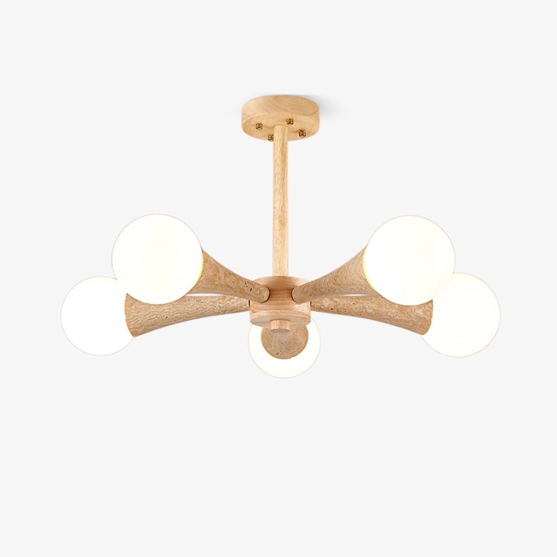 Arbor Travertine Chandelier-Neutral Decor